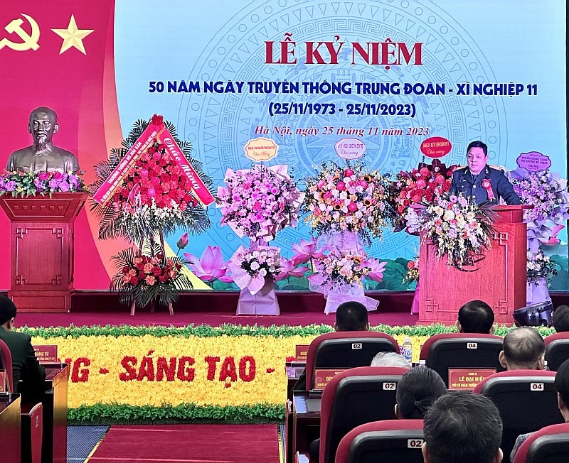 Xí nghiệp 11 - Tổng công ty 319 Bộ Quốc phòng kỷ niệm 50 năm ngày truyền thống