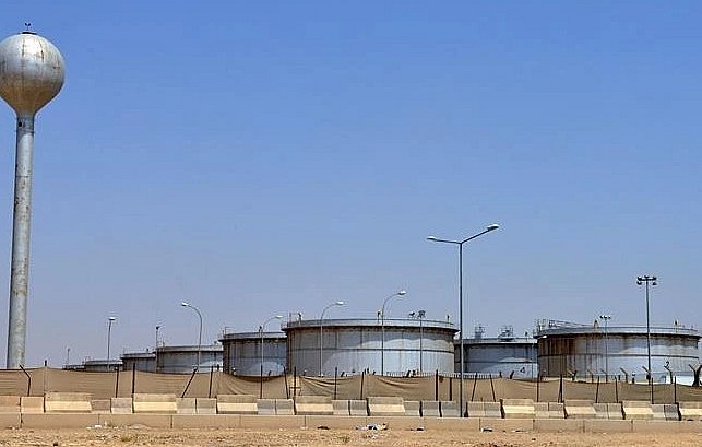 Cơ sở khai thác dầu của Công ty dầu Aramco ở Riyadh (Saudi Arabia). (Ảnh: AFP/TTXVN)