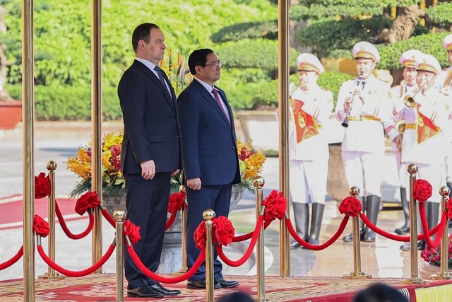 Chùm ảnh: Thủ tướng Phạm Minh Chính chủ trì lễ đón, hội đàm với Thủ tướng Belarus Chùm ảnh: Thủ tướng Phạm Minh Chính chủ trì lễ đón, hội đàm với Thủ tướng Belarus