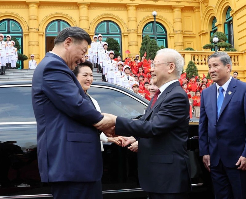 Lễ đón Tổng Bí thư, Chủ tịch nước Trung Quốc thăm cấp Nhà nước tới Việt Nam Lễ đón Tổng Bí thư, Chủ tịch nước Trung Quốc thăm cấp Nhà nước tới Việt Nam