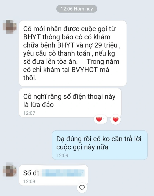 TP. Hồ Chí Minh: Cảnh báo cuộc gọi lừa đảo nợ tiền bảo hiểm y tế