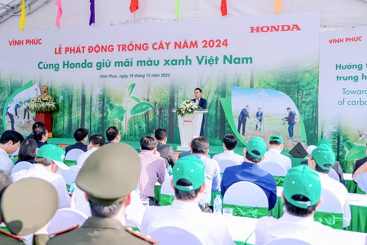 Vĩnh Phúc: Phát động Lễ trồng cây năm 2024 “Cùng Honda giữ mãi màu xanh Việt Nam”