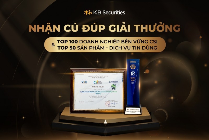 Chứng khoán KB Việt Nam giành cú đúp giải thưởng năm 2023