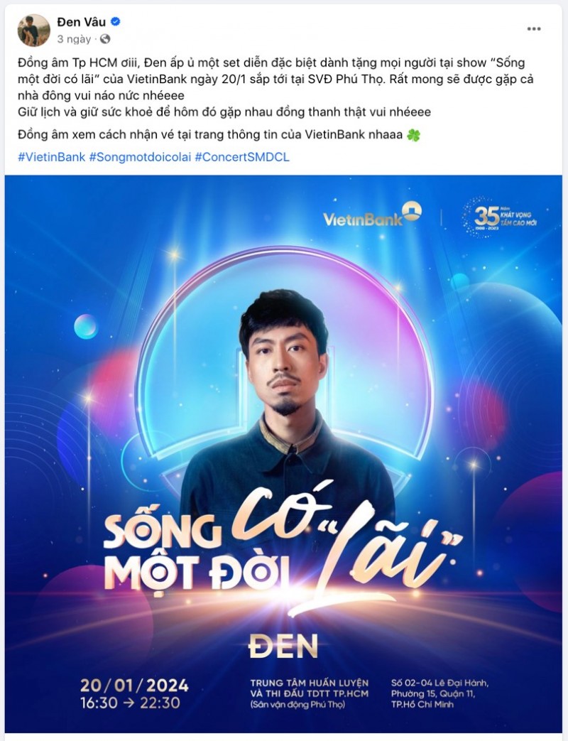 Cộng đồng mạng xôn xao săn vé concert có sự tham gia của Đen Vâu, Hà Anh Tuấn,...