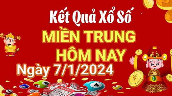 Kết quả Xổ số miền Trung ngày 7/1/2024, KQXSMT ngày 7 tháng 1, XSMT 7/1, xổ số miền Trung hôm nay