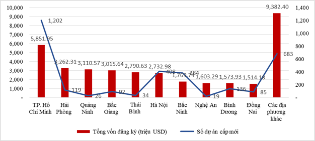 (Cơ cấu đầu tư nước ngoài phân theo địa phương)