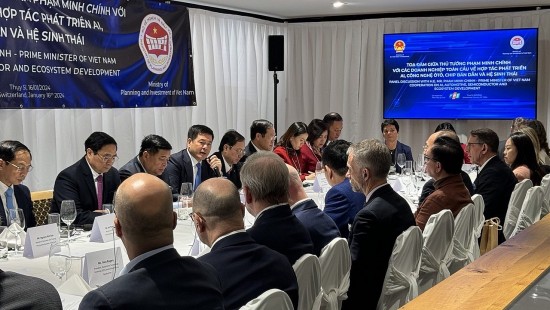 bo truong nguyen hong dien tham du chuoi su kien tai wef davos 2024