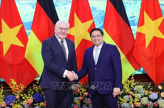 Thủ tướng Phạm Minh Chính hội kiến Tổng thống Đức Frank-Walter Steinmeier