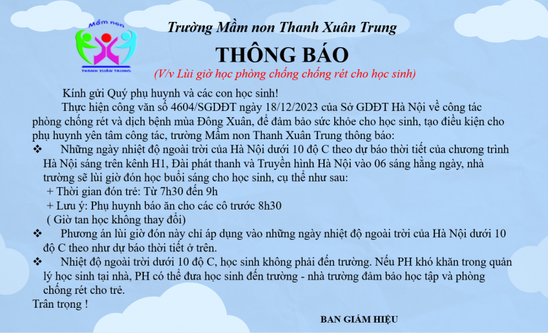 Trẻ nghỉ học vì rét đậm: Cách giải quyết 