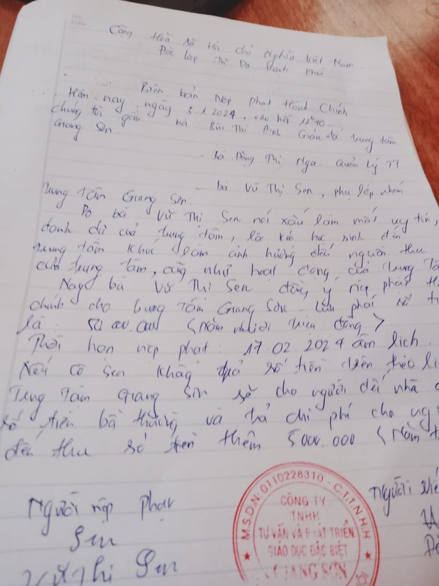 Diễn biến vụ bị trung tâm dạy trẻ tự kỷ “ép” nộp 50 triệu vì gửi ảnh bữa ăn cho phụ huynh