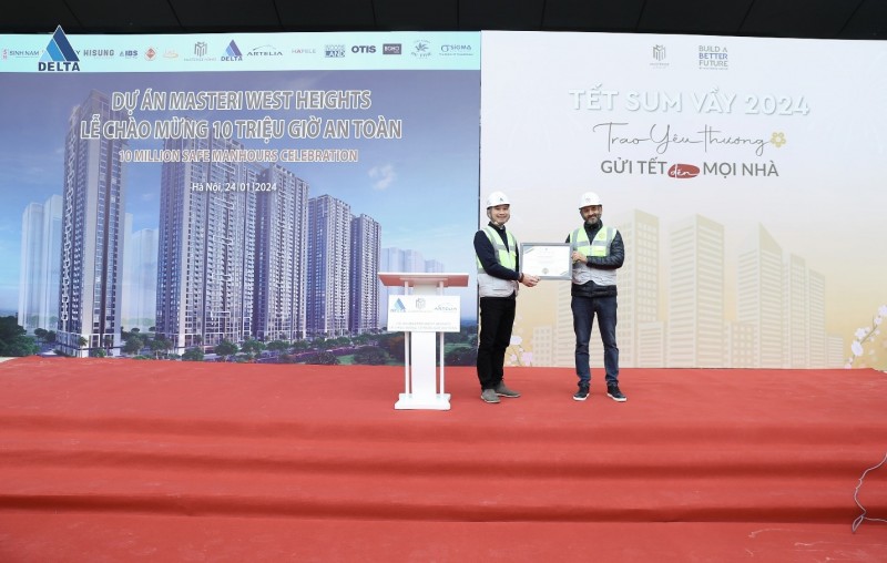 DELTA Group đón mừng 10 triệu giờ an toàn tại dự án Masteri West Heights