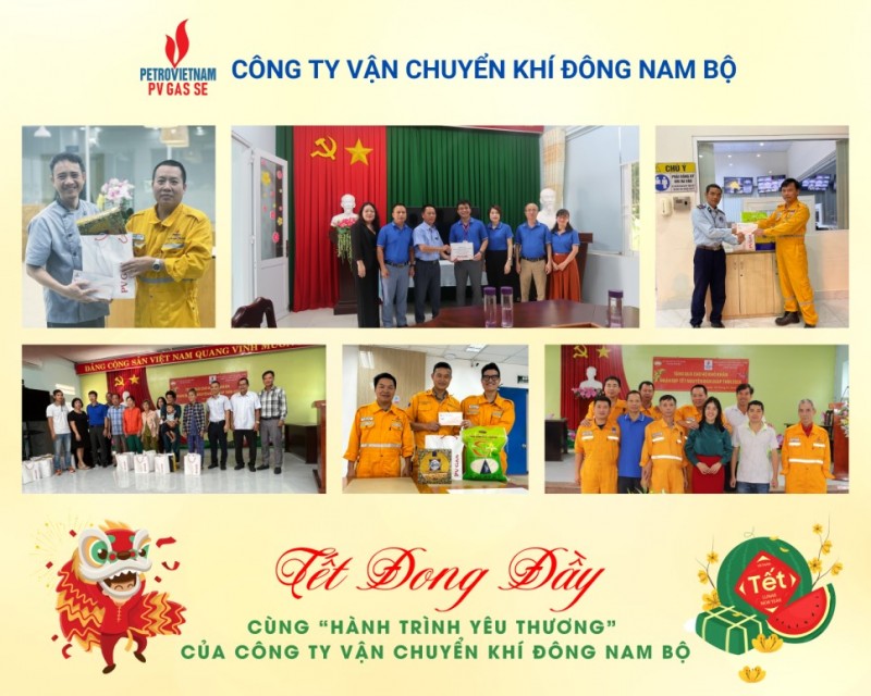 “Tết đong đầy” cùng “Hành trình yêu thương” của Công ty Vận chuyển khí Đông Nam bộ