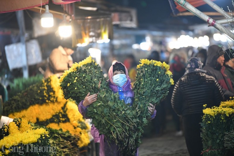 Đêm không ngủ ở chợ hoa lớn nhất Hà Nội ngày giáp Tết