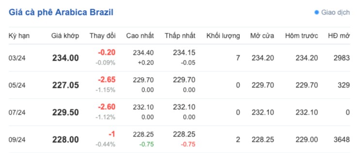 Giá cà phê hôm nay; ngày 9/2/2024: Giá cà phê trong nước tăng nhẹ