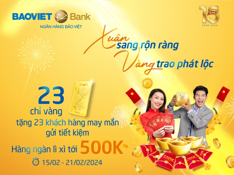 Xuân sang rộn ràng, vàng trao phát lộc cùng BAOVIET Bank