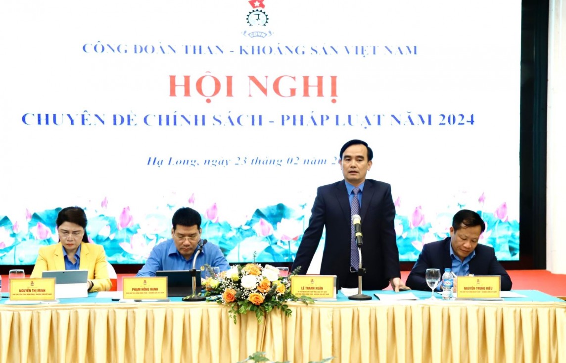 Công đoàn TKV: Triển khai chuyên đề Chính sách – Pháp luật năm 2024 đến cán bộ làm công tác công đoàn