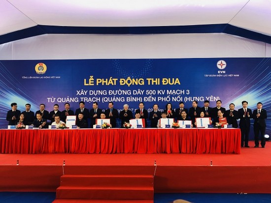 chinh thuc phat dong thi dua 5 nhat 120 ngay dem ve dich du an duong day 500kv mach 3