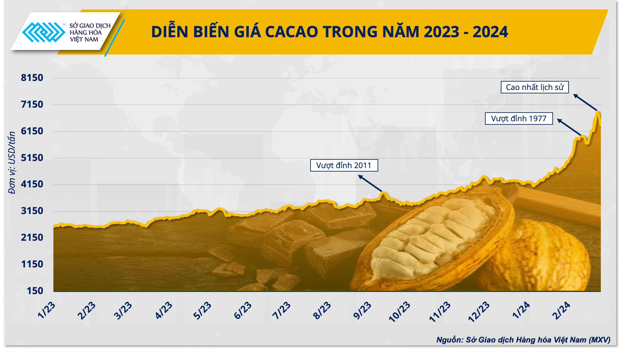 Thị trường ca cao thế giới đang tạo nên bước ngoặt mới, kỷ nguyên mới