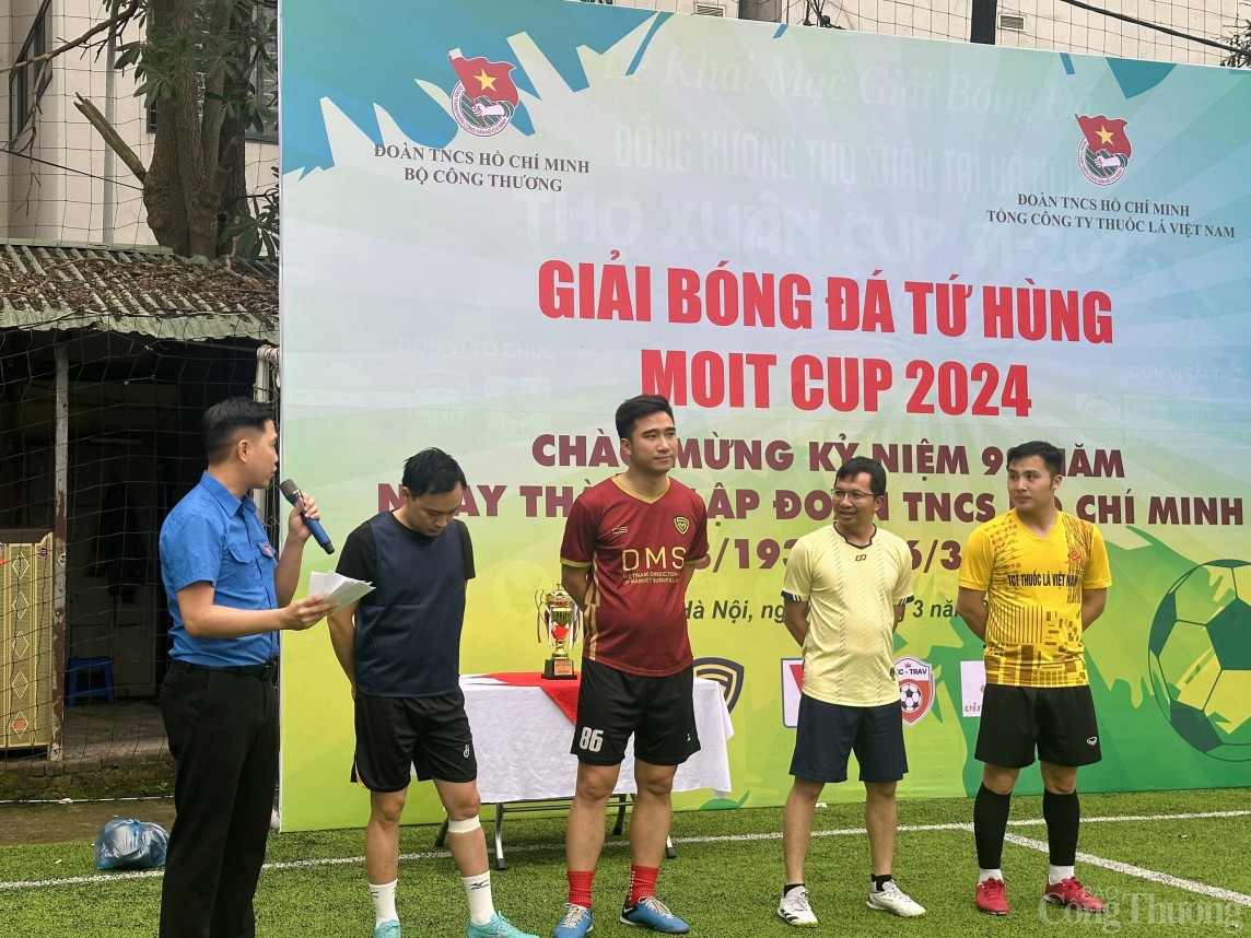 Giải bóng đá tứ hùng - MOIT Cup 2024: Tổng công ty Thuốc lá Việt Nam Vinataba lên ngôi vô địch