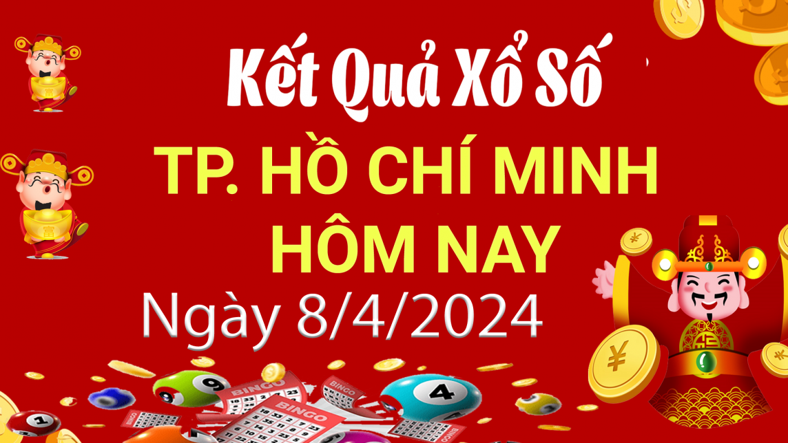 XSHCM 8/4, Xem kết quả xổ số TP.HCM hôm nay 8/4/2024, xổ số TP.HCM ngày 8 tháng 4