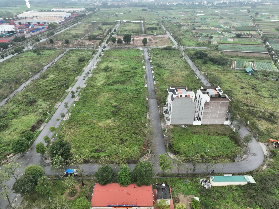 Tuy nhiên bên trong khu đất vẫn cỏ mỏ tươi tốt, chỉ có 2 căn biệt thự vẫn đang trong quá trình hoàn thiện