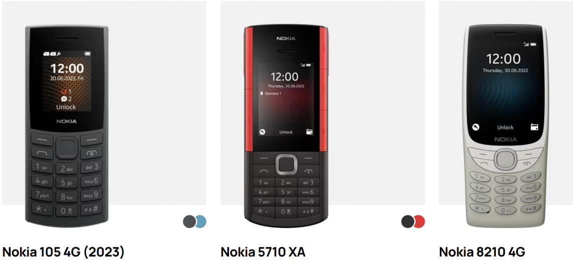 Nokia ra mắt nhiều mẫu điện thoại 