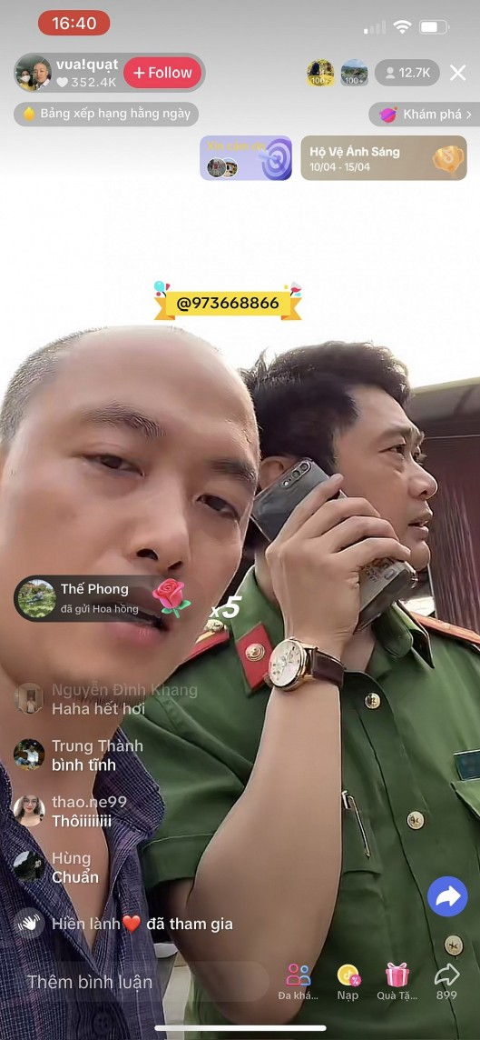 Tiktok “Vua quạt” đăng clip xin lỗi và tới làm việc với công an