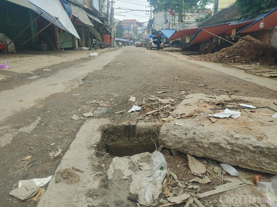 Vĩnh Phúc: Công trình ĐT304 đoạn đi qua địa phận thị trấn Thổ Tang thi công không đảm bảo an toàn