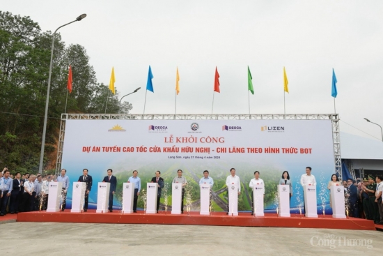 thu tuong chinh phu phat lenh khoi cong du an tuyen cao toc cua khau huu nghi chi lang