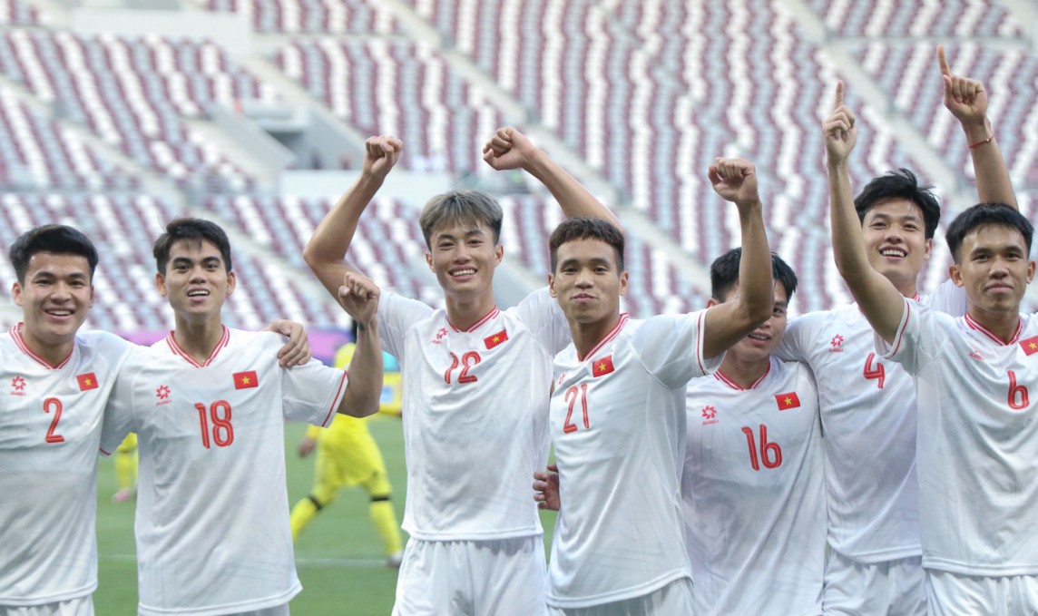 Trận U23 Việt Nam và U23 Iraq diễn ra lúc 00h30 ngày 27/4 thuộc Vòng tứ kết U23 châu Á 2024 - Ảnh: VFF.