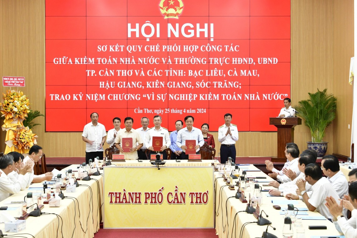 Kiểm toán Nhà nước tổ chức Hội nghị sơ kết quy chế phối hợp với một số tỉnh Tây Nam Bộ