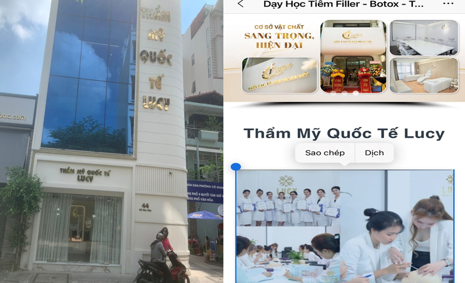 TP. Hồ Chí Minh: Đang bị đình chỉ, Thẩm mỹ Quốc tế Lucy vẫn ngang nhiên hoạt động