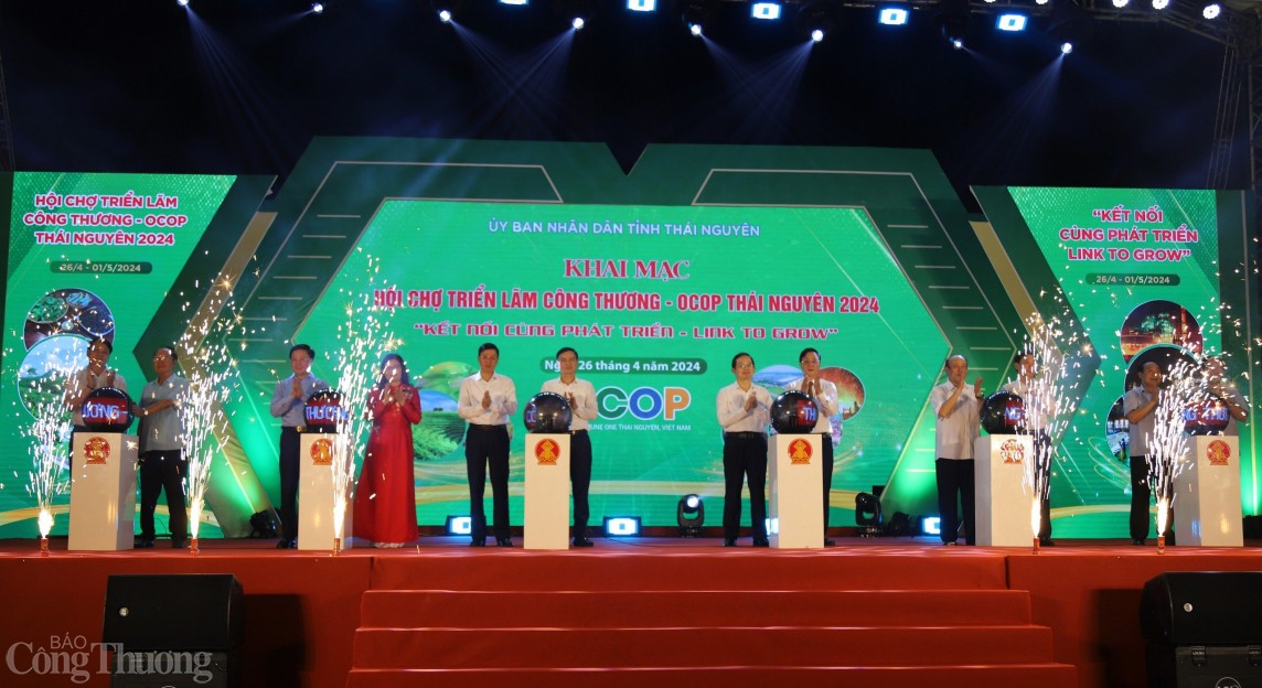 Hơn 30 tỉnh, thành tham gia Hội chợ triển lãm ''Công Thương - OCOP Thái Nguyên 2024''