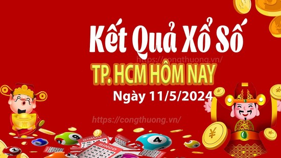 XSHCM 11/5, Kết quả xổ số TP.HCM hôm nay 11/5/2024, KQXSHCM thứ Bảy ngày 11 tháng 5