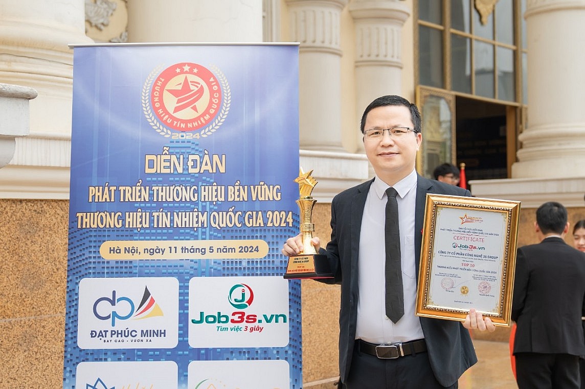 Job3s.vn giành giải thưởng TOP 10 thương hiệu bền vững quốc gia