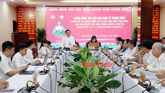 Ban Kinh tế Trung ương làm việc với Bình Phước về khu vực kinh tế tư nhân