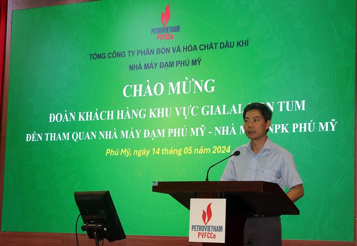 Đoàn lãnh đạo doanh nghiệp khu vực Gia Lai – Kon Tum tham quan nhà máy Đạm- NPK Phú Mỹ