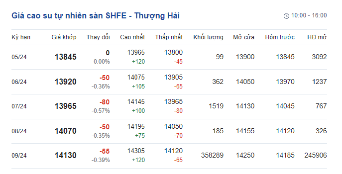 Giá cao su hôm nay 20/5/2024: Giá cao su thế giới tăng 'sốc', vượt mức 2%