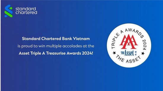 Standard Chartered giành nhiều giải thưởng tại The Asset Triple A Treasurise Awards 2024