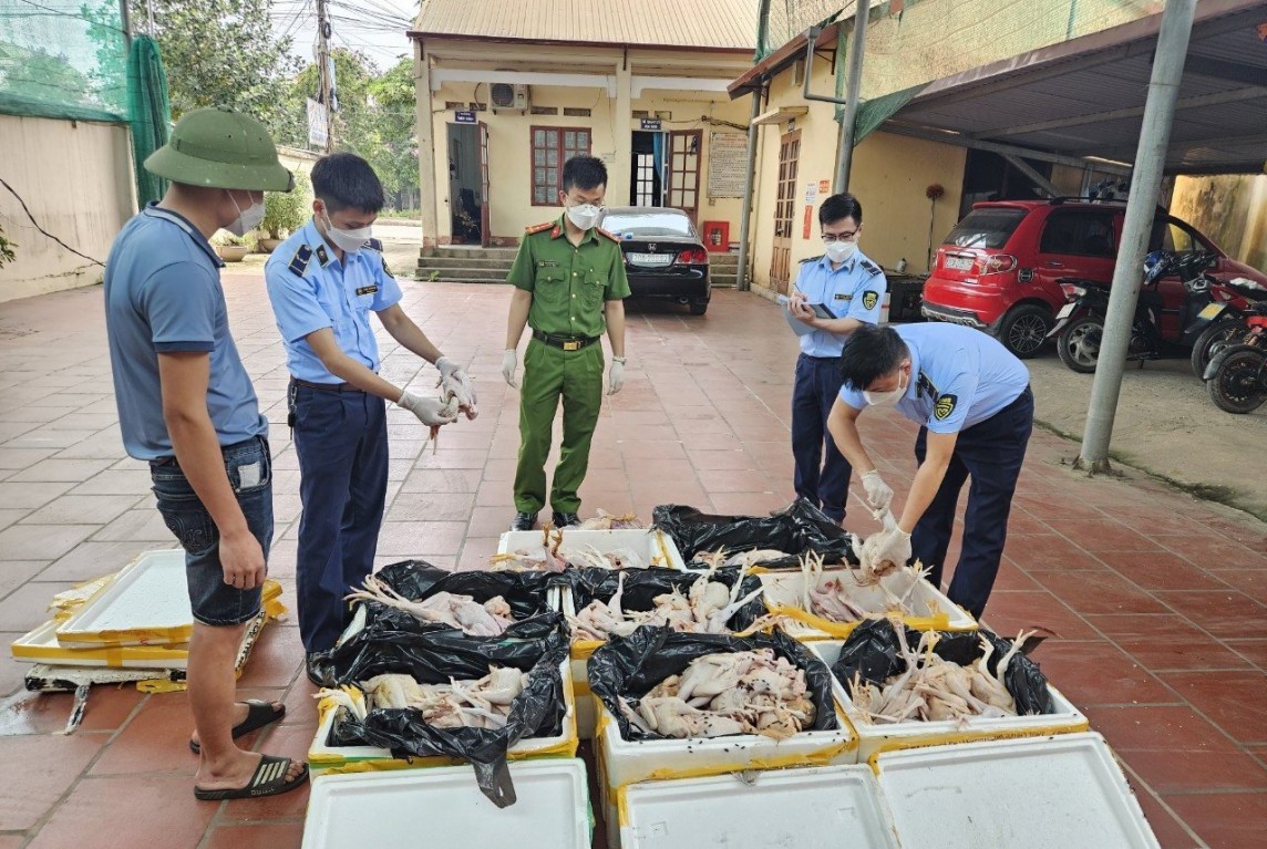 Thái Nguyên: Phát hiện gần 2 tạ thịt gà đã bốc mùi hôi thối