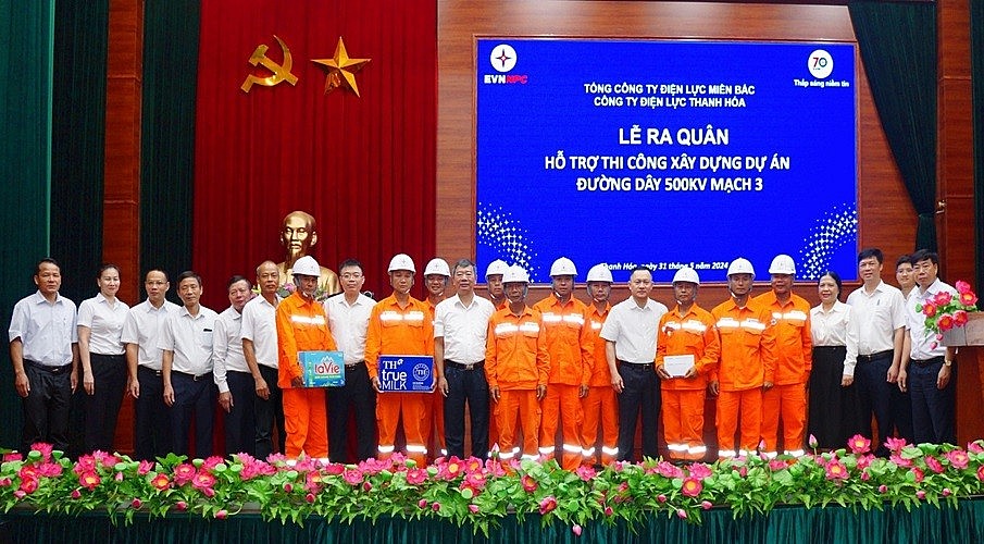 Thanh Hóa: Xung kích ra quân hỗ trợ thi công xây dựng dự án đường dây 500kV mạch 3