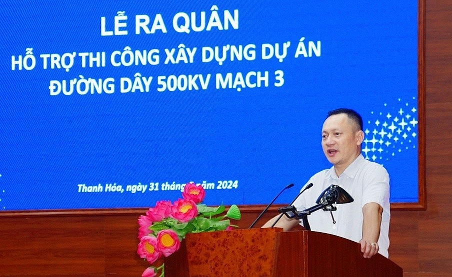 Thanh Hóa: Xung kích ra quân hỗ trợ thi công xây dựng dự án đường dây 500kV mạch 3