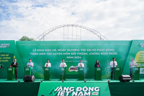 nestle milo dong hanh cung le phat dong toan dan tap luyen mon boi phong chong duoi nuoc nam 2024