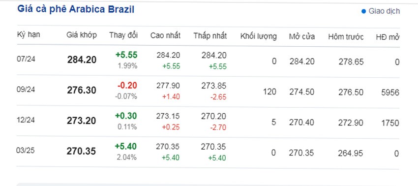 Dự báo giá cà phê ngày 5/6/2024: Tiếp đà tăng mạnh?