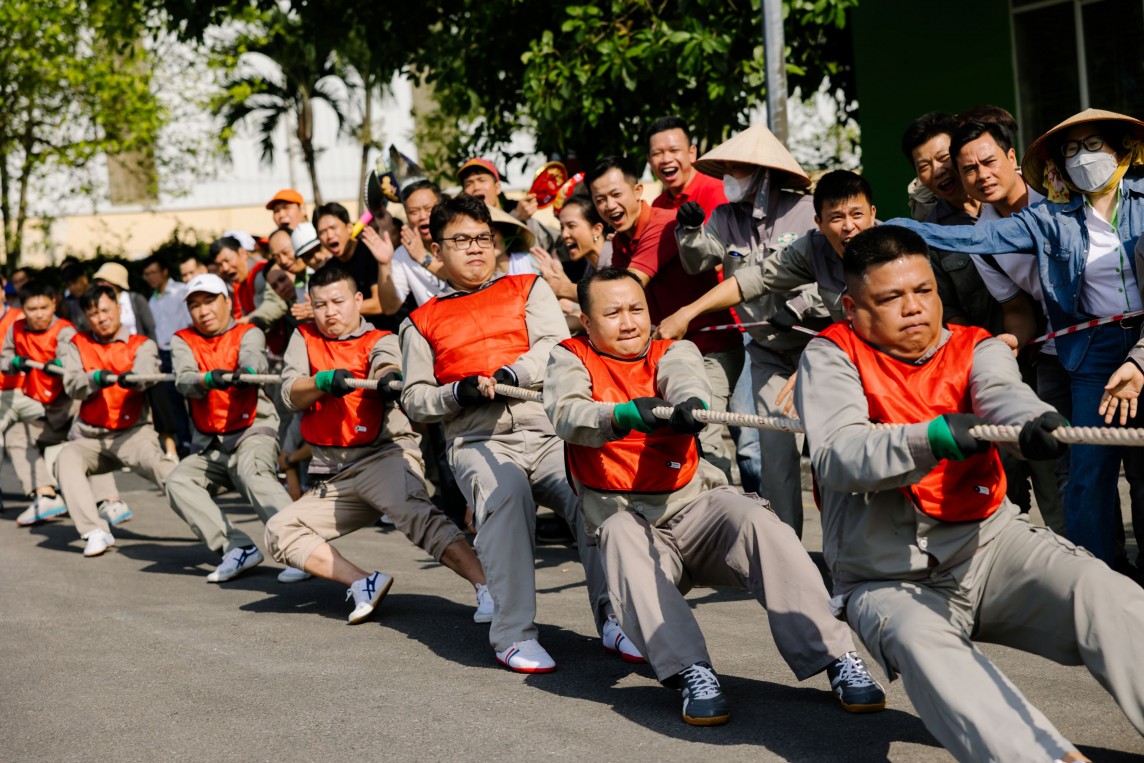 Người lao động Công ty CP Nhựa Thiếu niên Tiền Phong tích cực tham gia hội thao