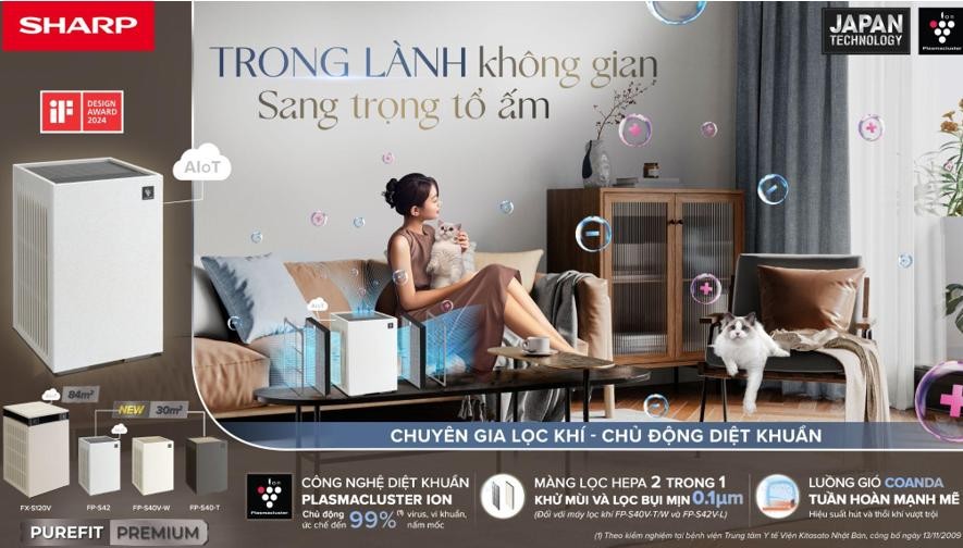 Sharp trình làng thế hệ máy lọc khí mới Sharp Purefit Mini vượt trội hiệu năng