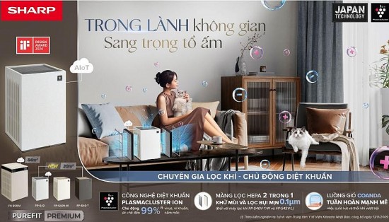 Sharp trình làng thế hệ máy lọc khí mới Sharp Purefit Mini vượt trội hiệu năng