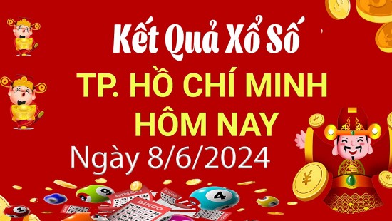 XSHCM 8/6. Xem kết quả xổ số TP.HCM hôm nay 8/6/2024, xổ số TP.HCM ngày 8 tháng 6