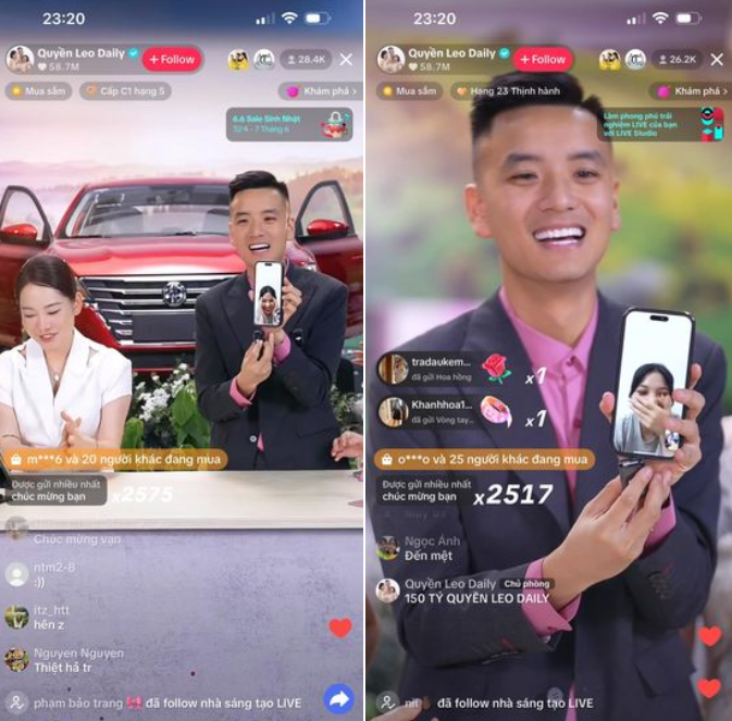 Nghi vấn sắp xếp người trúng ô tô trong livestream của Quyền Leo Daily?