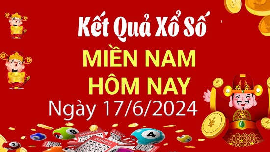 Kết quả Xổ số miền Nam ngày 17/6/2024, KQXSMN ngày 17 tháng 6, XSMN 17/6, xổ số miền Nam hôm nay